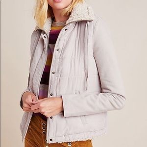 Anthropologie Marrakech Quilted Sherpa Jacket - XL